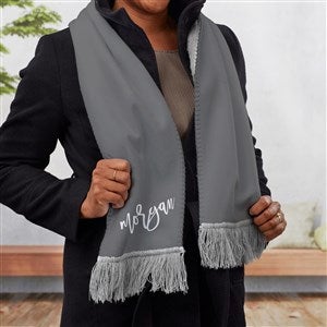 Trendy Script Personalized Womens Sherpa Scarf - 40559-S