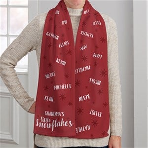 My Little Snowflakes Personalized Womens Fleece Scarf - 40560-F