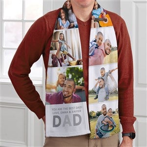 Glad Youre Our Dad Personalized Mens Photo Fleece Scarf - 40562-F
