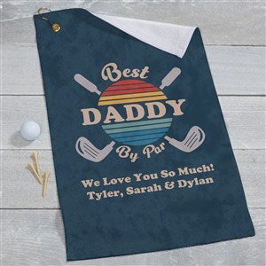 Best Dad By Par Personalized Golf Towel - 40575