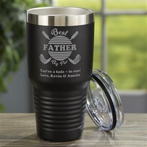 Best Dad By Par Personalized 30 oz. Stainless Steel Tumbler- Black - 40580-B