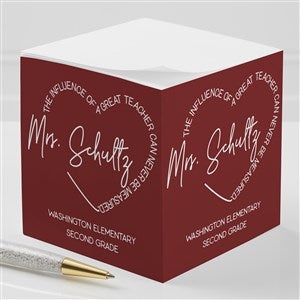 A Great Teacher Personalized Teachers Note Cube - 40587