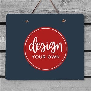 Design Your Own Personalized Slate Plaque - Navy Blue - 40589-NB