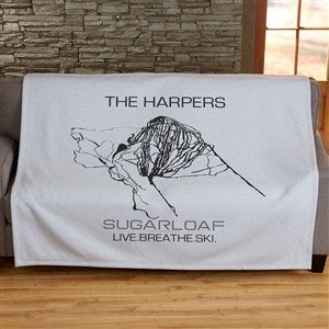 Mapsynergy Ski Map Personalized 50x60 Sweatshirt Blanket - 40605-SW