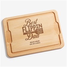 Best Flippin Dad Personalized Maple Cutting Board- 12x17 - 40610