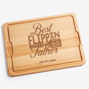 Best Flippin Dad Personalized Extra Large Hardwood Cutting Board- 15x21 - 40610-XL