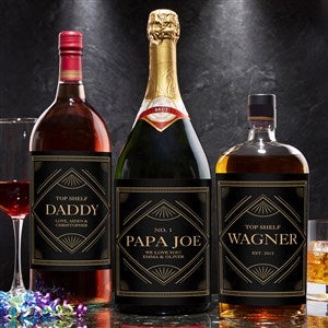 Top Shelf Dad Personalized Liquor Bottle Label - 40614
