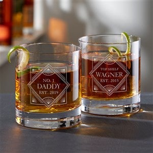 Luigi Bormioli® Top Shelf Dad Engraved Old Fashioned Whiskey Glass - 40616