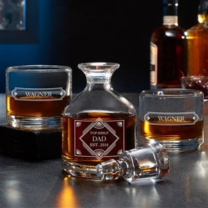 Top Shelf Dad Personalized Duet 8.5 oz. Stacking Decanter Set - 40617