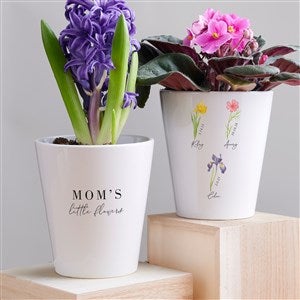 Birth Month Flower Personalized Mini Flower Pot - 40623