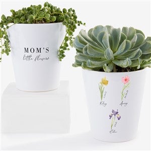 Birth Month Flower Personalized Mini Flower Pot - 40623