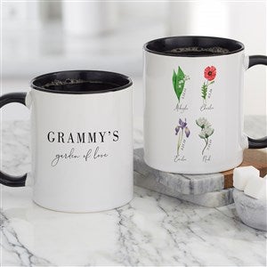 Birth Month Flower Personalized Coffee Mug 11 oz.- Black - 40624-B