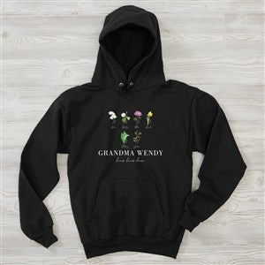 Birth Month Flower Personalized Hanes® Adult Hooded Sweatshirt - 40630-BHS