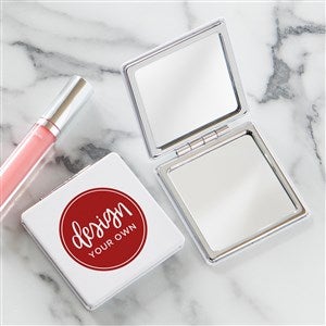 Design Your Own Personalized Compact Mirror- White - 40642-W
