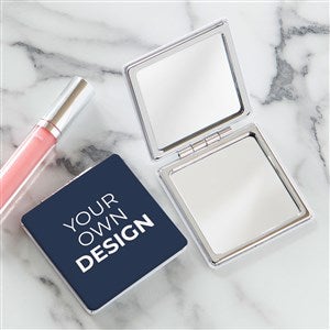 Design Your Own Personalized Compact Mirror- Navy Blue - 40642-NB
