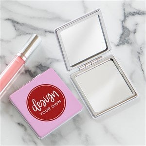 Design Your Own Personalized Compact Mirror- Pastel Pink - 40642-PP
