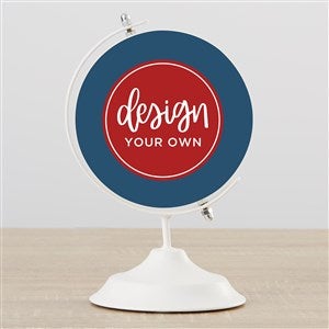 Design Your Own Personalized Wooden Decorative Globe- Navy Blue - 40646-NB