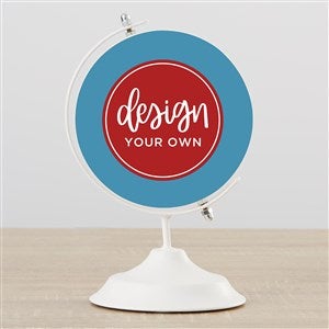 Design Your Own Personalized Wooden Decorative Globe- Slate Blue - 40646-SB