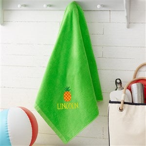 Beach Fun Embroidered 36x72 Beach Towels- Lime Green - 40650-GL