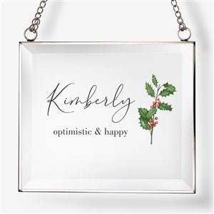 Birth Month Flower Personalized Glass Suncatcher - 40656