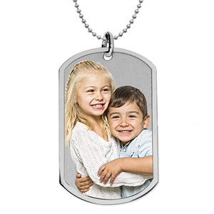 Personalized Color Photo Dog Tag Pendant - 40672D