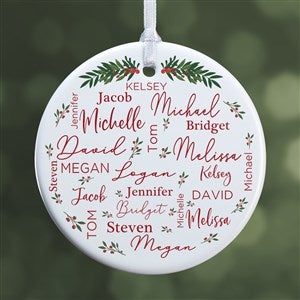 Merry Family Personalized Ornament-2.85 Glossy - 1 Sided - 40673-1S