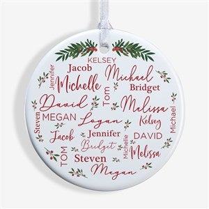 Merry Family Personalized Ornament-2.85 Glossy - 1 Sided - 40673-1S