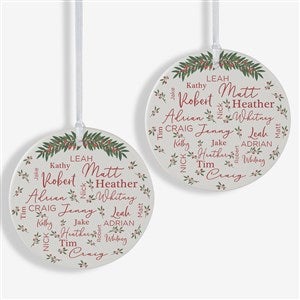 Merry Family Personalized Ornament-3.75 Matte - 2 Sided - 40673-2L