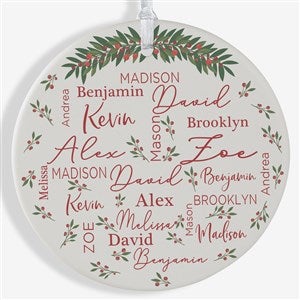 Merry Family Personalized Ornament-3.75 Matte - 1 Sided - 40673-1L