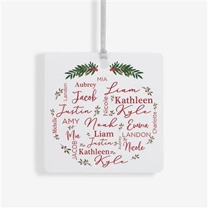 Merry Family Personalized Ornament-2.75 Metal - 1 Sided - 40673-1M
