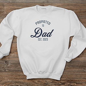 Promoted To Dad Personalized Hanes® Adult Crewneck Sweatshirt - 40698-S