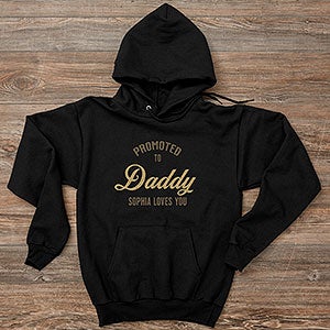 Promoted To Dad Personalized Hanes® Adult Hooded Sweatshirt - 40698-BS