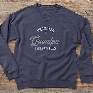 Promoted To Dad Personalized Hanes® Adult ComfortWash™ Sweatshirt - 40698-CWS