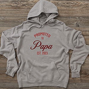 Promoted To Dad Personalized Hanes® Adult ComfortWash™ Hoodie - 40698-CWHS