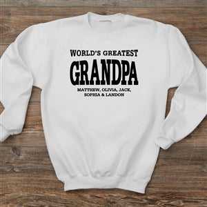 Worlds Greatest Dad Personalized Hanes® Adult Crewneck Sweatshirt - 40700-S