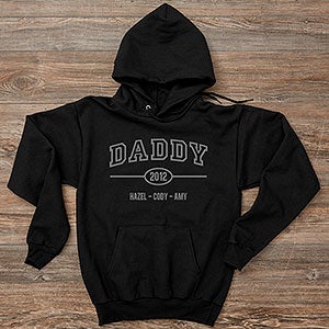 Daddy Established Personalized Hanes® Adult Hooded Sweatshirt - 40704-BS
