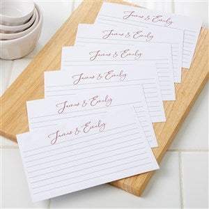 Elegant Couple- Set of 24 Personalized 4 x 6 Recipe Cards - 40712-C