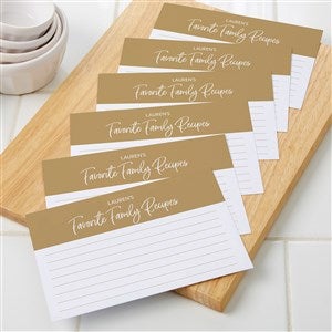 Family Favorite Recipes- Set of 24 Personalized 4 x 6 Recipe Cards - 40713-C