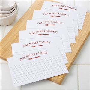 Family Market- Set of 24 Personalized 4 x 6 Recipe Cards - 40714-C