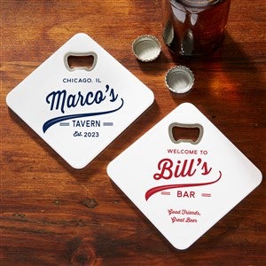 Brewing Co. Personalized Beer Bottle Opener Coaster - 40721