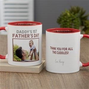 First Father's Day Personalized Coffee Mug 11oz.- Red - 40725-R
