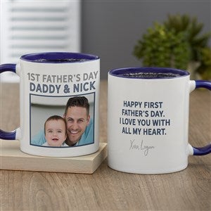 First Fathers Day Personalized Coffee Mug 11oz.- Blue - 40725-BL