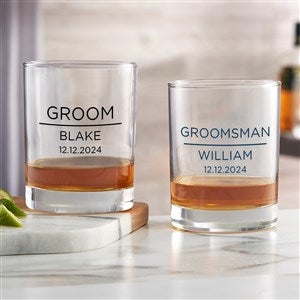 The Groomsman Personalized Printed Whiskey Glass - 40753