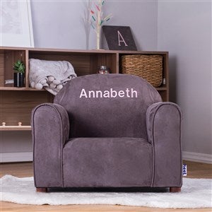 Kids Personalized Upholstered Chair - Charcoal - 40779D-C