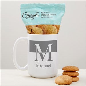 Initials Personalized 15 oz. Coffee Mug with Cheryls Cookies - 40782