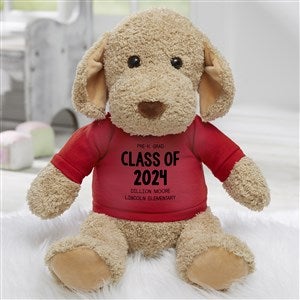Kindergarten Graduation Personalized Plush Dog Stuffed Animal- Red - 40789-R