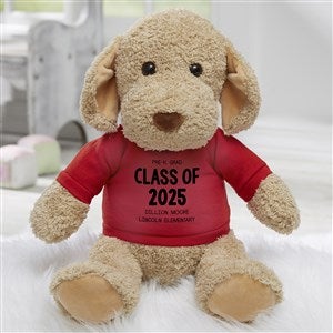 Kindergarten Graduation Personalized Plush Dog Stuffed Animal- Red - 40789-R