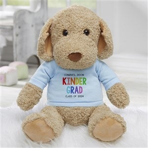 Kindergarten Graduation Personalized Plush Dog Stuffed Animal- Blue - 40789-B