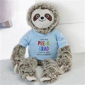 Kindergarten Graduation Personalized Plush Sloth Stuffed Animal- Blue - 40790-GB