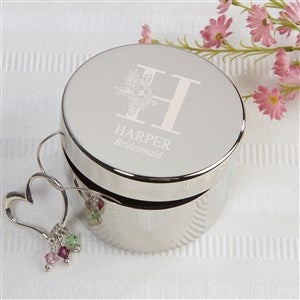 Floral Bridesmaid Engraved Keepsake Box - 40804